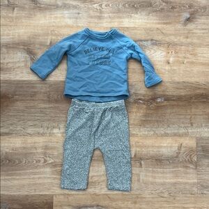 Blue and Gray Kids Matching Set